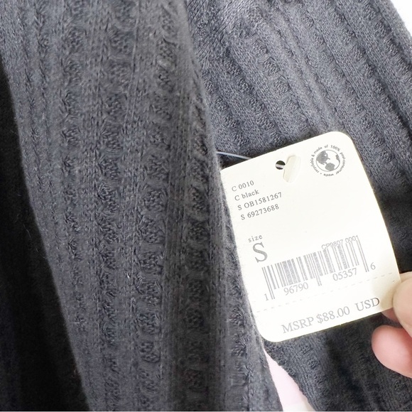 NEW Free People Juicy Thermal Black Long Sleeve Top S - Picture 10 of 12